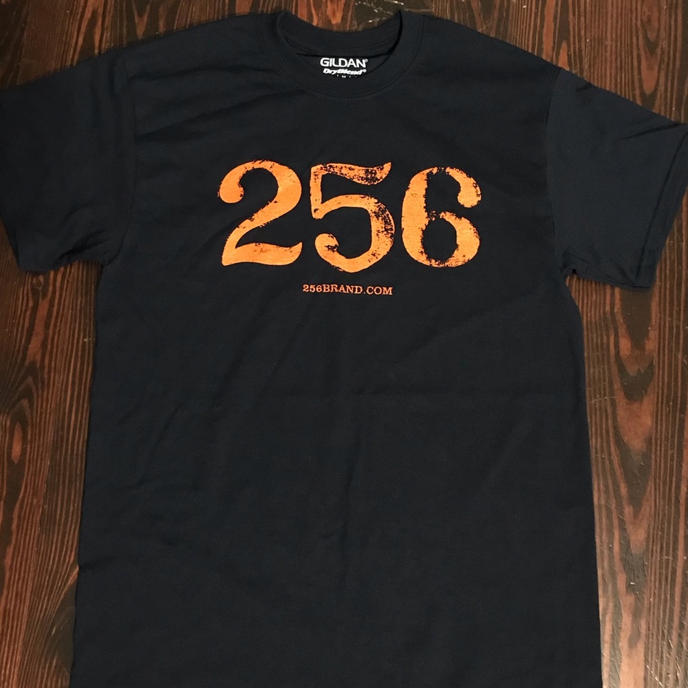 Orange and blue 256 t-shirt